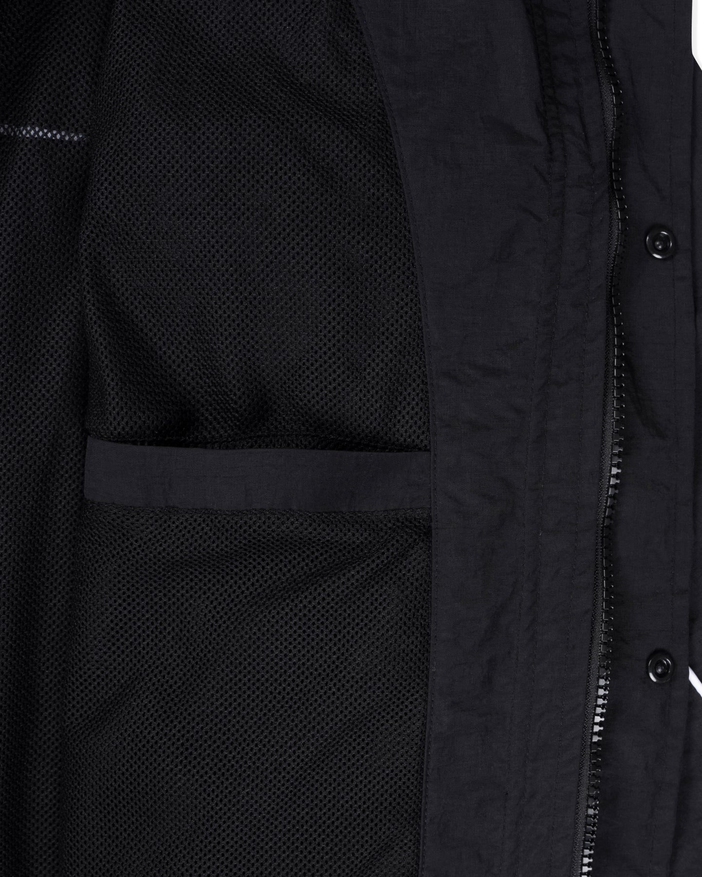 Levents® Classic Wrinkle Nylon Line Hood Jacket/ Black