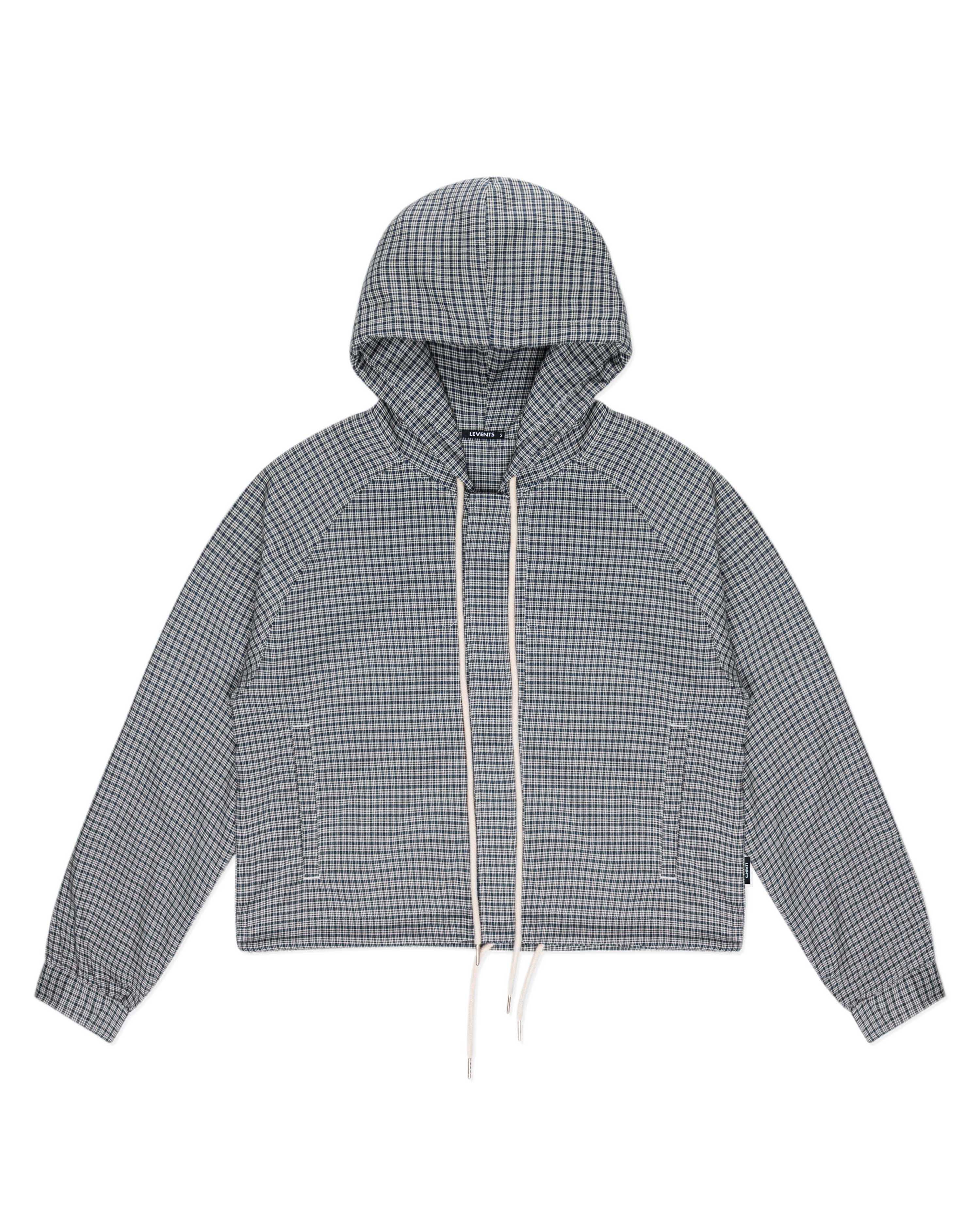 Levents® Plaid Zipper Hoodie Boxy