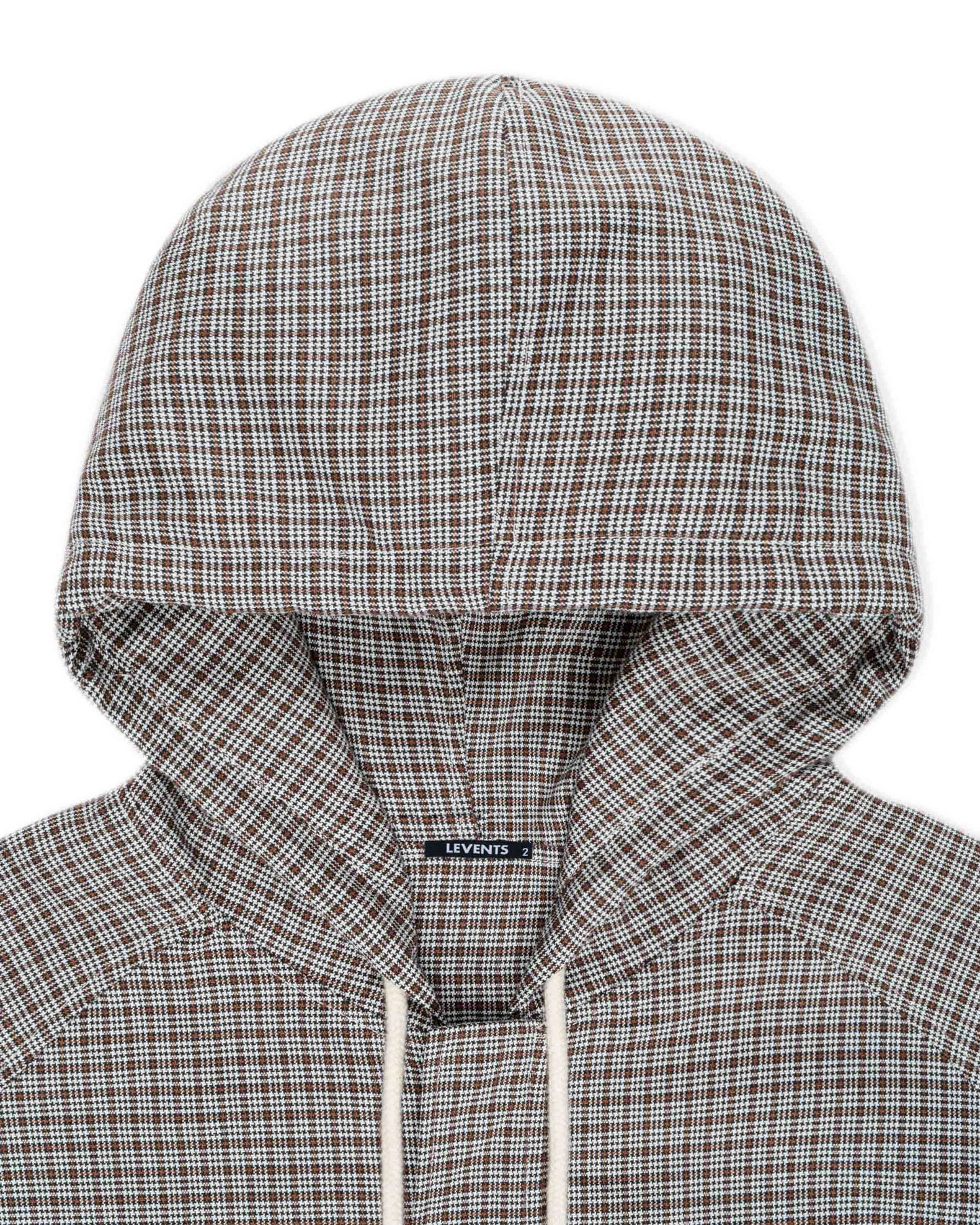 Levents® Plaid Zipper Hoodie Boxy