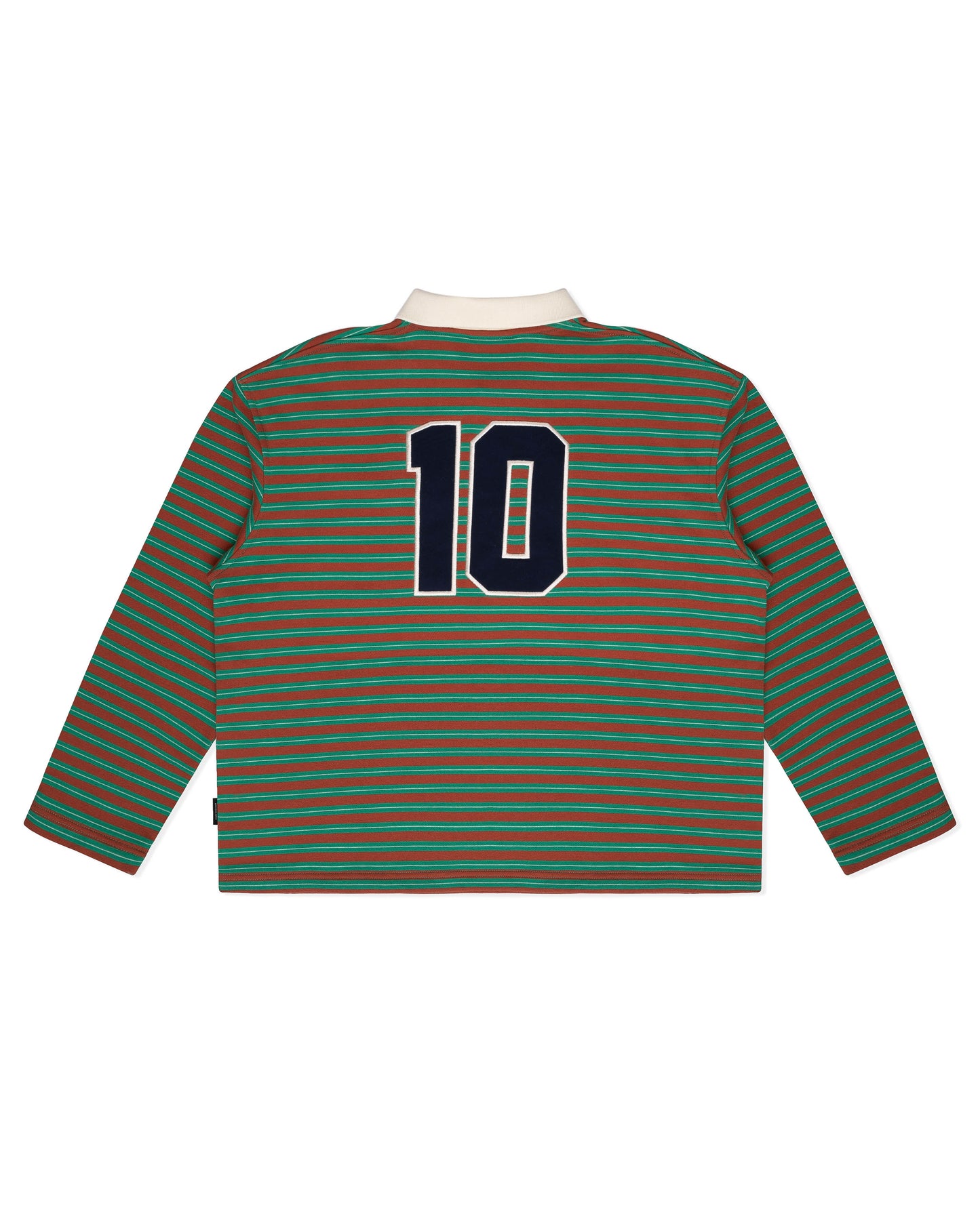 Levents® Striped Long Sleeve Boxy Polo Shirt