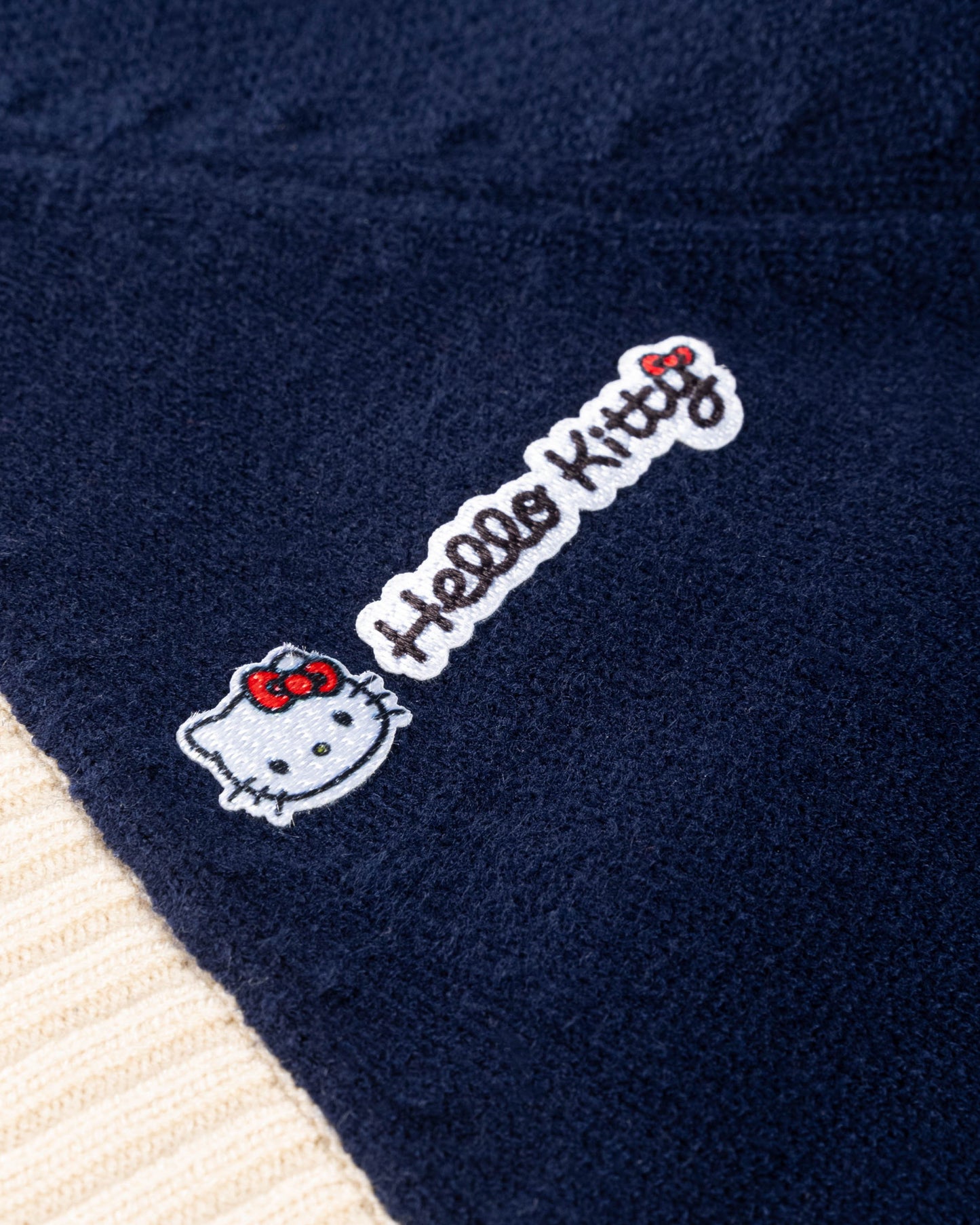 Levents® x Hello Kitty | Small Kitty Knit Cardigan/ Navy