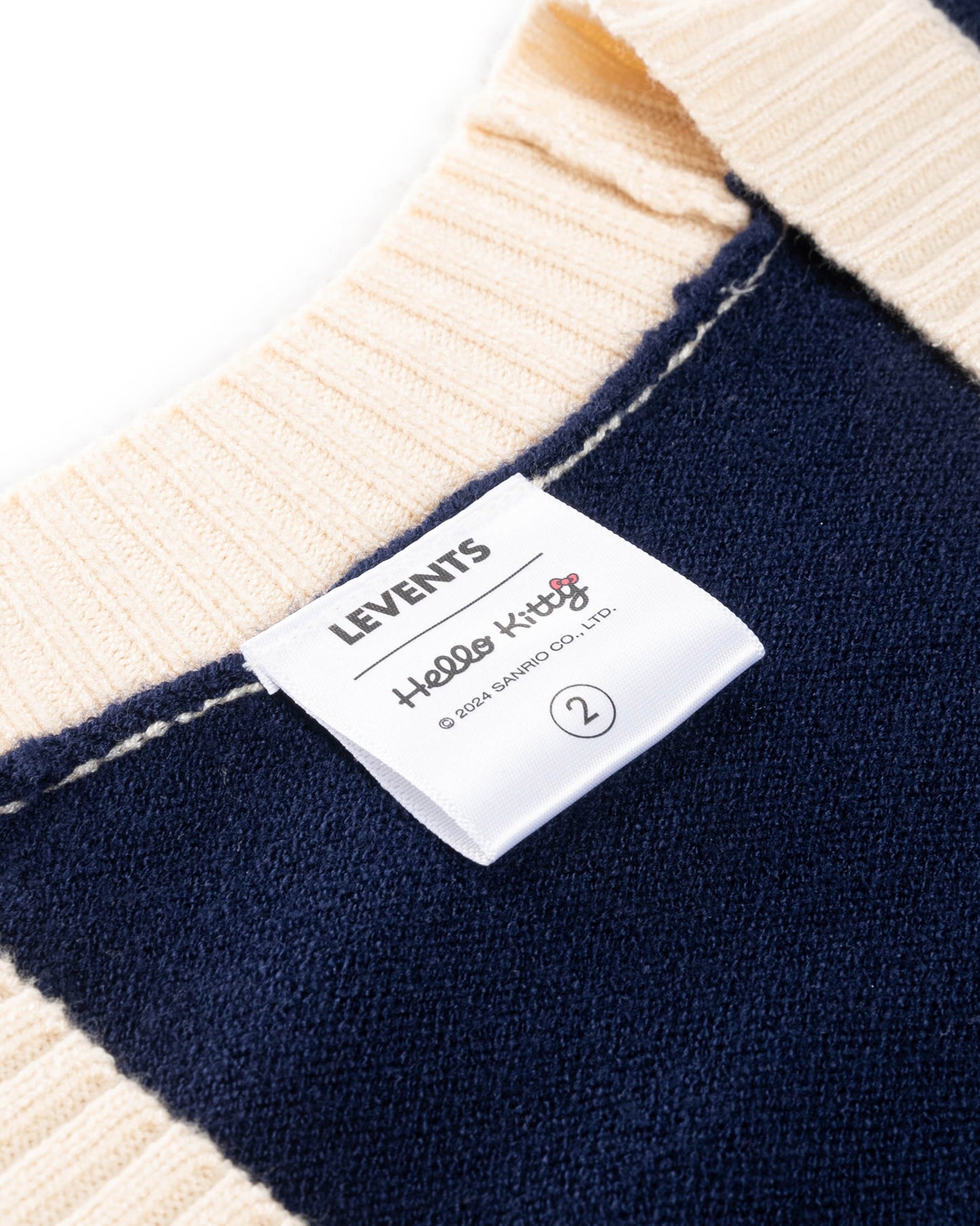 Levents® x Hello Kitty | Small Kitty Knit Cardigan/ Navy