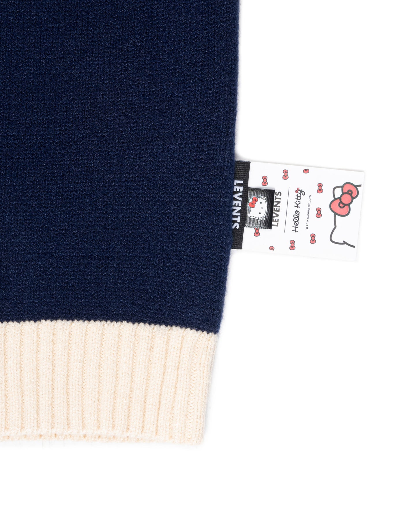 Levents® x Hello Kitty | Small Kitty Knit Cardigan/ Navy