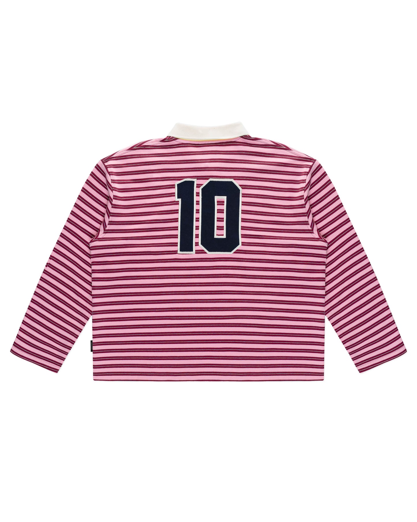 Levents® Striped Long Sleeve Boxy Polo Shirt
