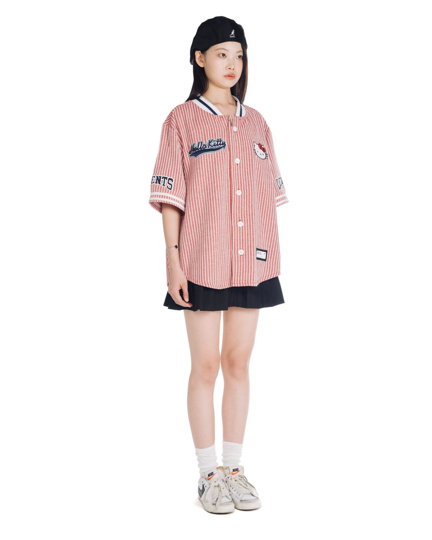 Levents® x Hello Kitty | Striped Baseball Jersey/ Red