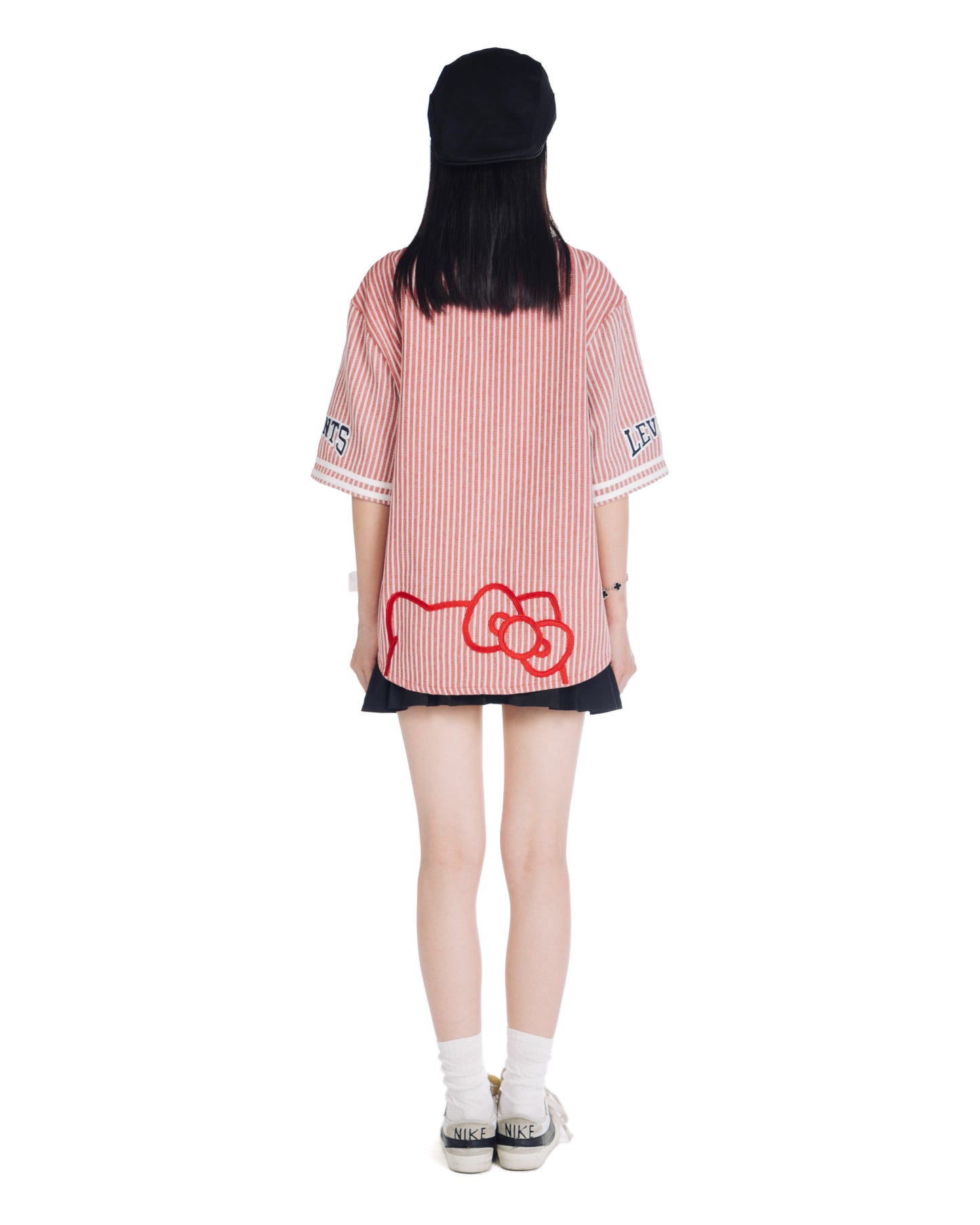 Levents® x Hello Kitty | Striped Baseball Jersey/ Red