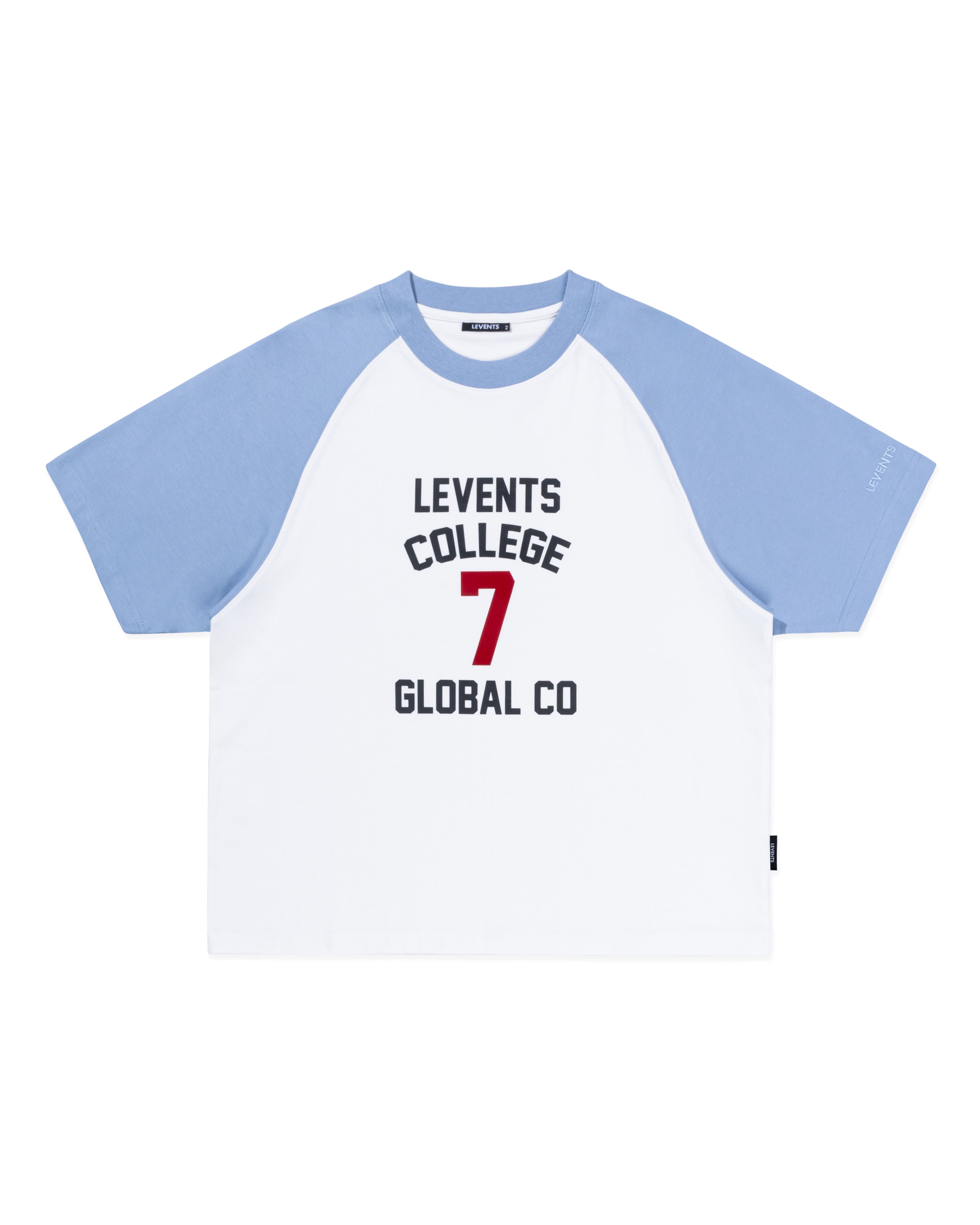 Levents® College Raglan Boxy Tee/ White